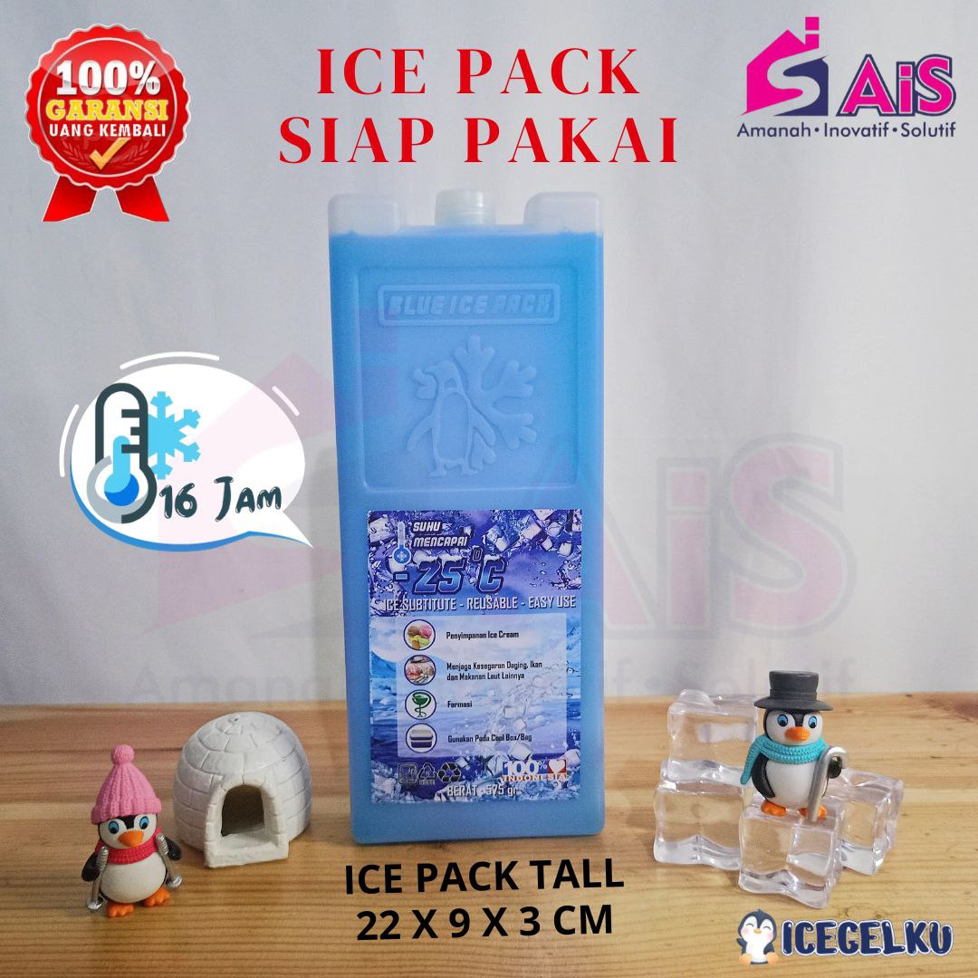 ICEGELKU ICE PACK TALL 22x9cm ICE PACK SIAP PAKAI ICE GEL PACK KOTAK BLUE PACK ICEPACK COOLER BOX ICEGEL COOLER BAG ICE PACK AIR COOLER ICE PACK TAS ASI ICE PACK BATA