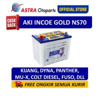 Aki Mobil Incoe Gold NS70 Dyna Colt Diesel MU-X Fuso INGO-NS70