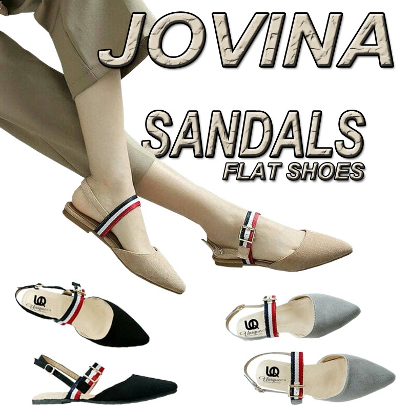 UNIQUE Flat shoes Emily FS05 Warna Hitam Cream Abu unique flat shoes emily fs05 warna hitam cream abu