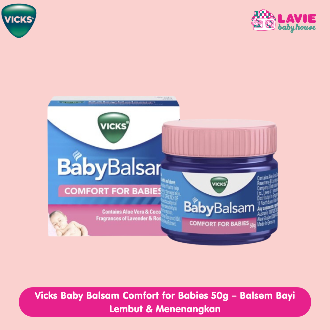 Vicks Baby Balsam Comfort for Babies 50g – Balsem Bayi Lembut & Menenangkan - Lavie Baby House