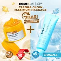 [PAKET 2IN1] Cleora Whitening Special Bundle Exclusive Glow Jelly Booster + 3 Minutes Exfoliasi Gel Skincare Pelembab Wajah Moisturizer Niacinamide AHA BHA PHA Brightening Peeling Scrub Serum Muka Kusam Mencerahkan Mengangkat Sel Kulit Mati