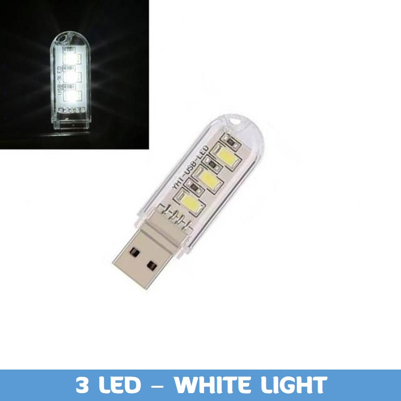 Lampu USB 3/8 mata Emergency Senter LED Strip Portable 5V LED Night light Reading Lamp Desk Book