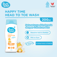 Pure Baby Happy Time Head to Toe Wash 200 mL - Sabun Shampo 2 in 1 dengan Bahan Alami - Exp: 04.2027