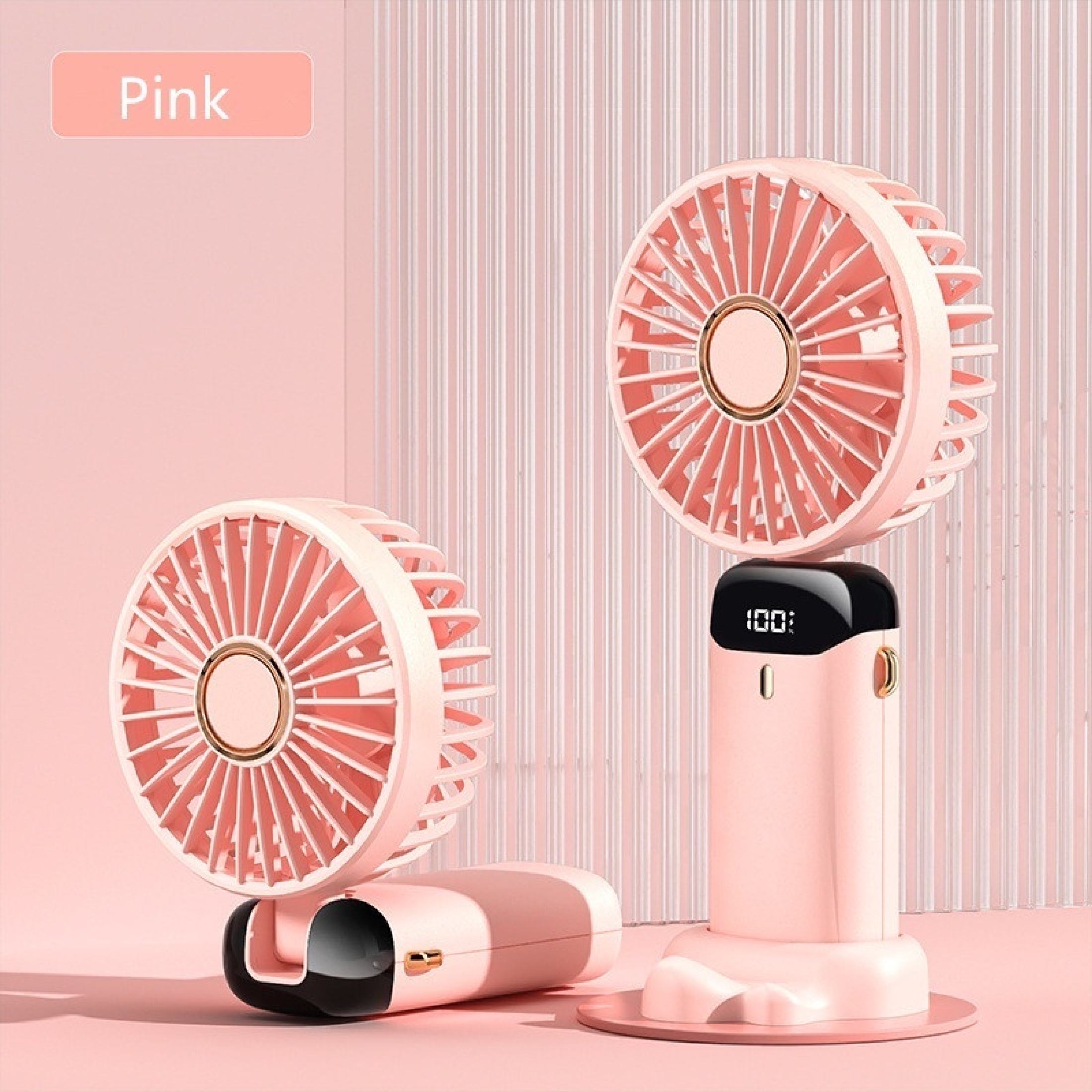 Goojodoq Kipas Angin Mini Fan 12000mAh 6-Speed Wind Kipas Genggam Portabel LED Display Handheld F...