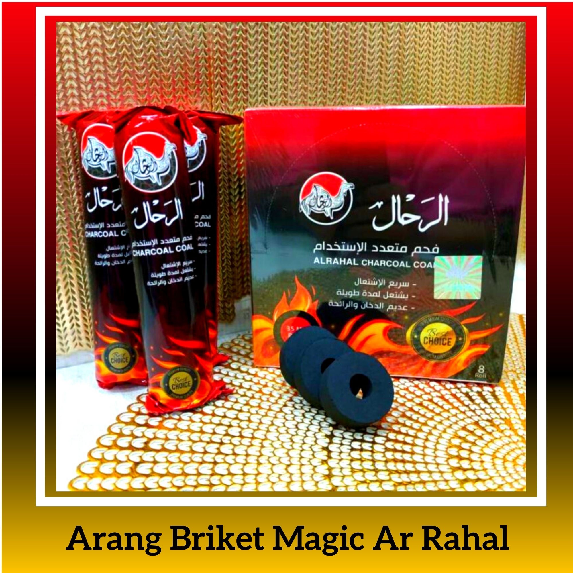Arang Areng bakar briket buhur super Ar Rahal Lava Noor Rainbow pelangi