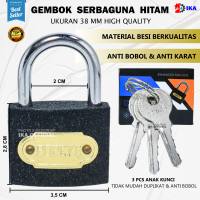 GEMBOK HITAM GLOBE POPEYE SUPER KUAT 20 25 30 40 mm / Gembok Pagar Pintu Rumah Kuningan / KUNCI PINTU RUMAH KOPER AGAR LOKER LEMARI LACI SUSAH DIBOBOK ANTI MALING ANTI CUT ANTI RUSH KUAT GETOK BESI BERAT IRON PAD LOCK HARDENED STEEL BAJA KUAT BESI LOGAM