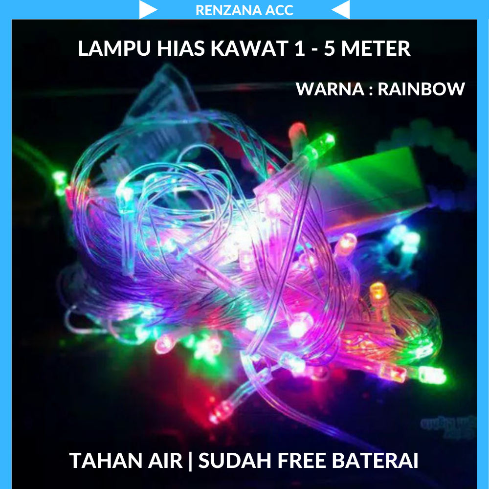 Lampu hias tumblr warm white panjang 5 meter / lampu natal led kawat mini / lamp tumbler light dekorasi kamar pohon natal / gift box bucket balon fairy baterai boneka hiasan dinding aesthetic estetik rainbow warna warni putih hadiah bingkisan hampers