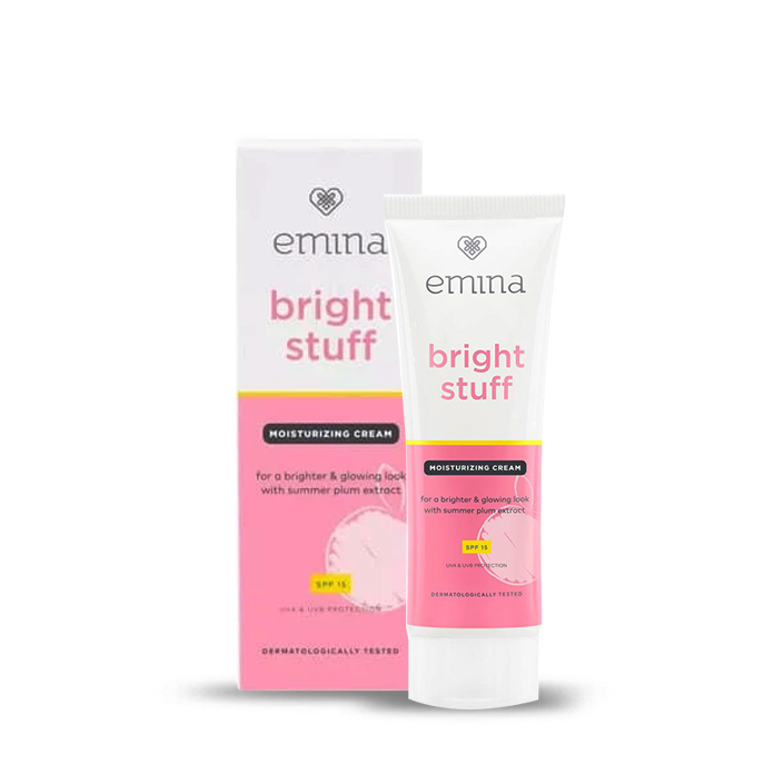 Emina Bright Stuff Moisturizing Cream SPF 15 20 ml / Krim Siang
