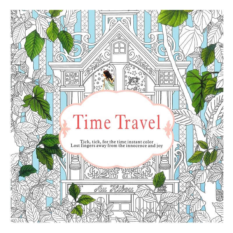 Buku mewarnai dewasa dan anak - penghilang stress - grown up drawing book buku gambar secret garden time traveler fantasy dream