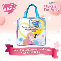 Paket Pelukan Pertama Perlengkapan Melahirkan Unicharm: isi MamyPoko Popok Bayi Baru Lahir Charm Pembalut Lifree Popok Dewasa Tisu Basah