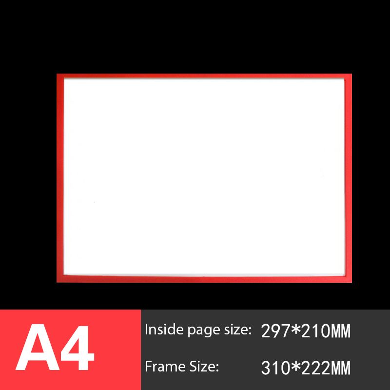 Bingkai Gambar Magnetik Ukuran A4 Creative Transparent File Display Frame Untuk Pintu Dinding