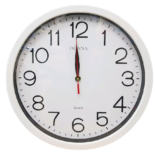 Jam Dinding Putih Polos Diameter 32 cm