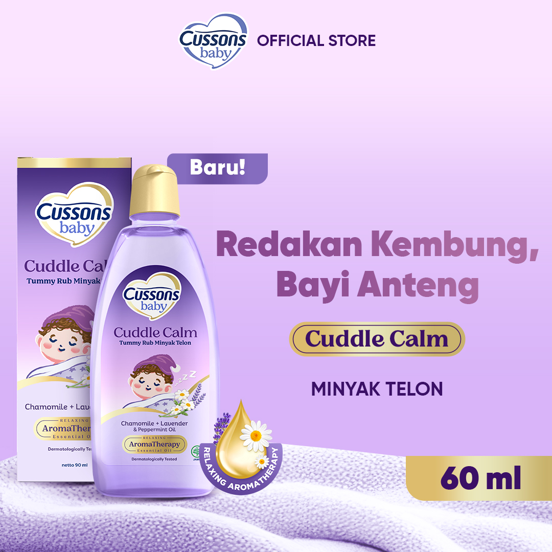 Cussons Baby Telon Oil Cuddle Calm Tummy Rub Chamomile & Lavender Oil 60ml