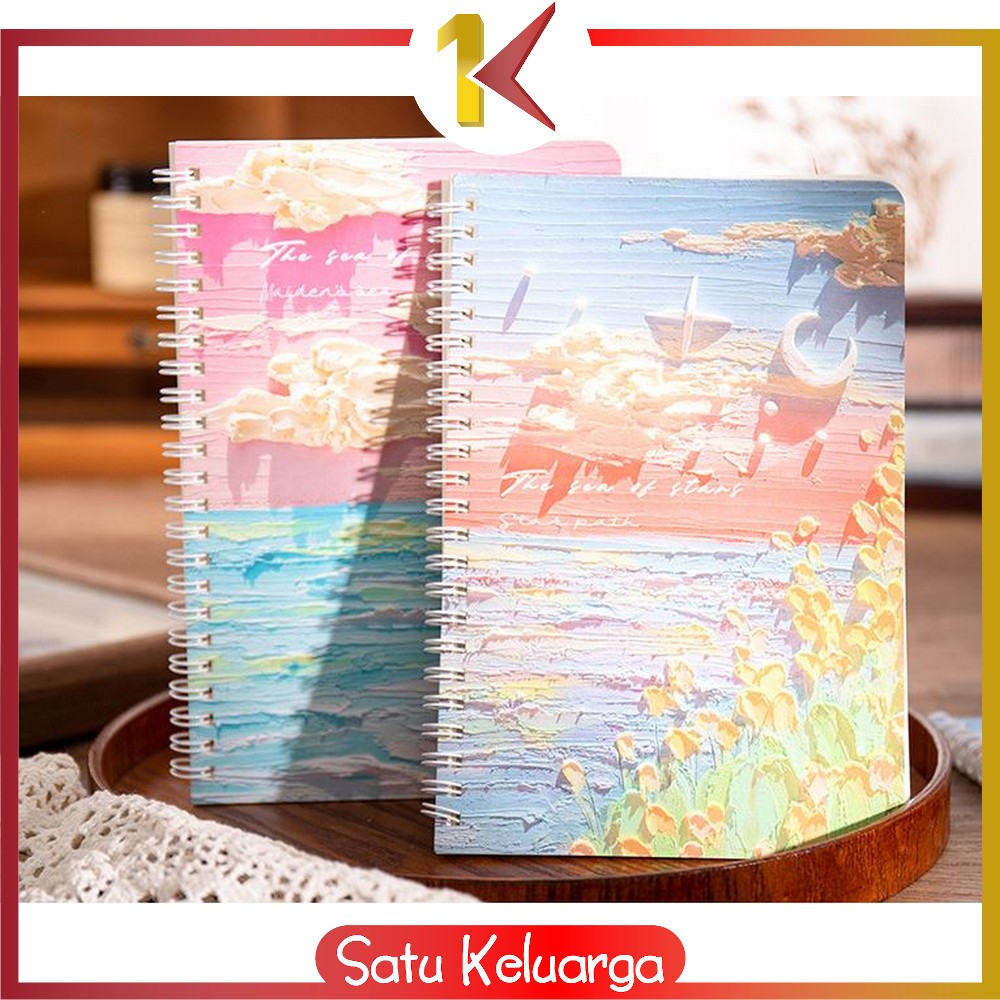 SK-A32 Buku Tulis Catatan Notebook Ring A5 / Notebook Journal / Buku Tulis A5 Spiral Notebook Aesthetic / Spiral Buku Agenda