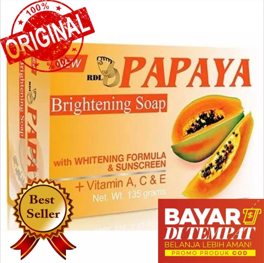 SABUN PAPAYA ASLI ORIGINAL BPOM / SABUN PAPAYA RDL BRIGHTENING SOAP UKURAN BESAR 135gr