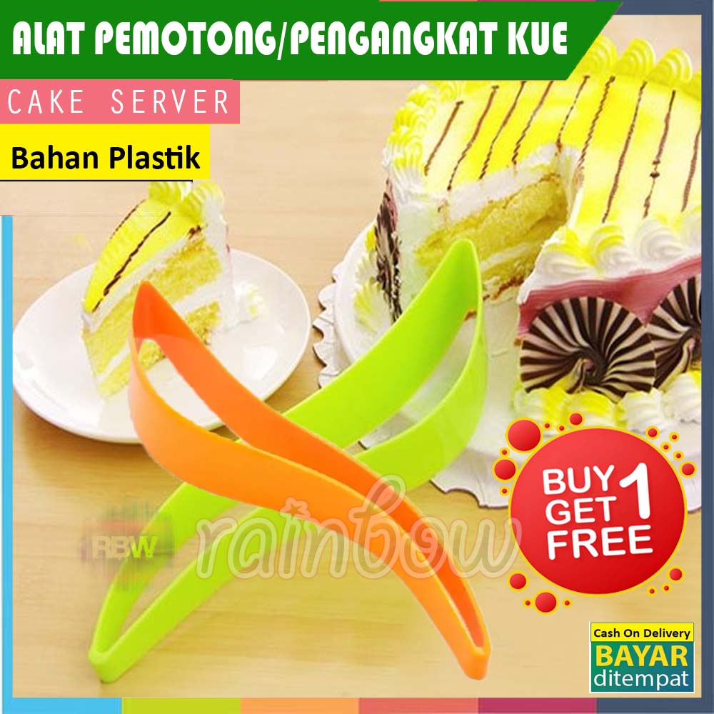 rainbow - BELI 1 GRATIS 1 Alat Pemotong Dan Pengangkat Kue Cake Tart Unik Cake Server Pisau Pemotong Kue Knife Cake Pisau Kue Alat Pengangkat Kue Tart Kue Ulang Tahun Cookie Cutters BUY 1 GET 1 FREE - Warna Acak cake mania (1) wadah kue cake tupperwrae