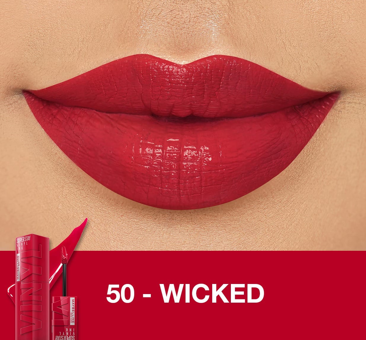 ORIGINAL Maybelline New York SuperStay Vinyl Ink Lipstick 0-5 Atribut: Warna Merah Tekstur Vinyl