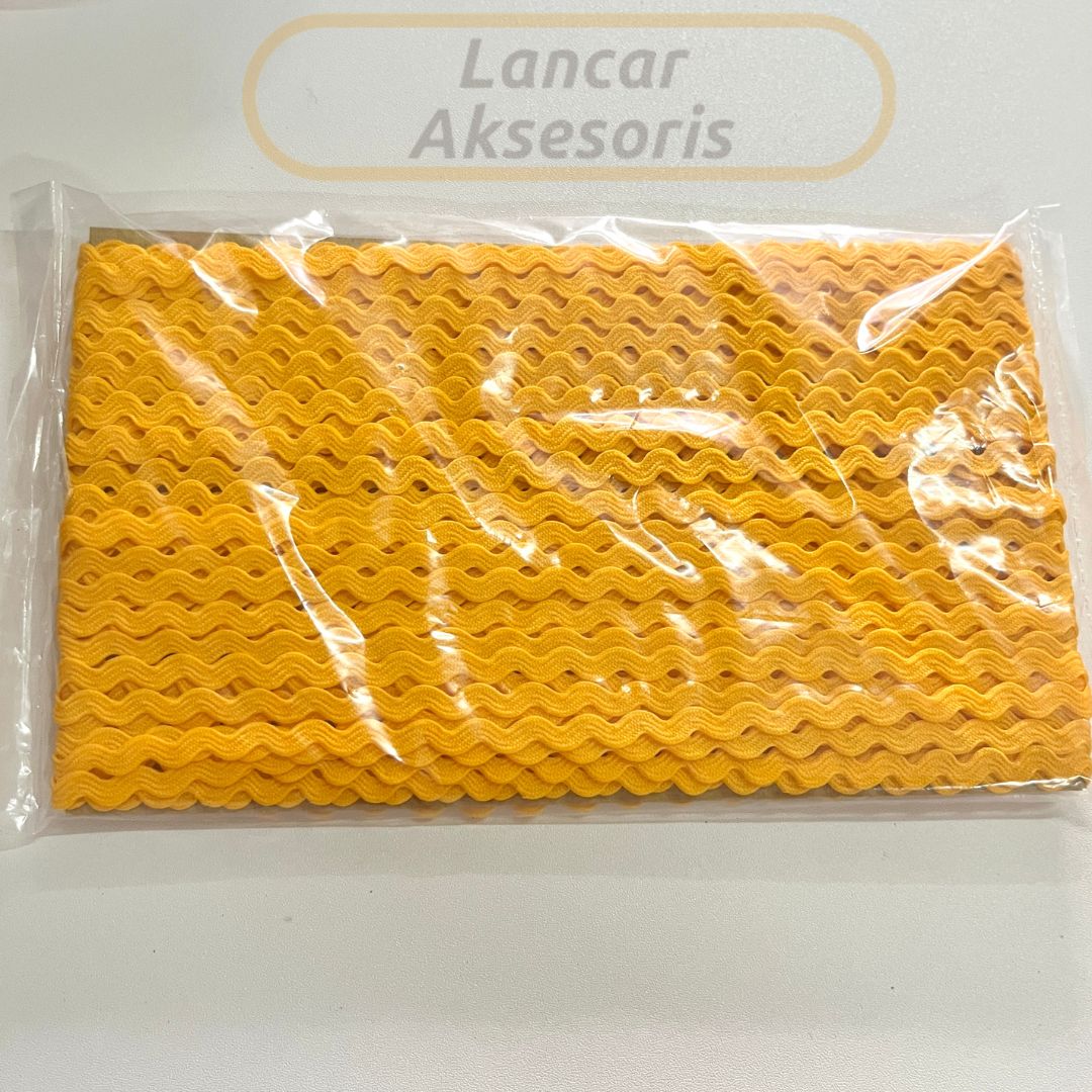 Renda zigzag Lace Gelombang Pita Biku Kecil isi 25 yard / Renda Gigi Walang Pita Choker