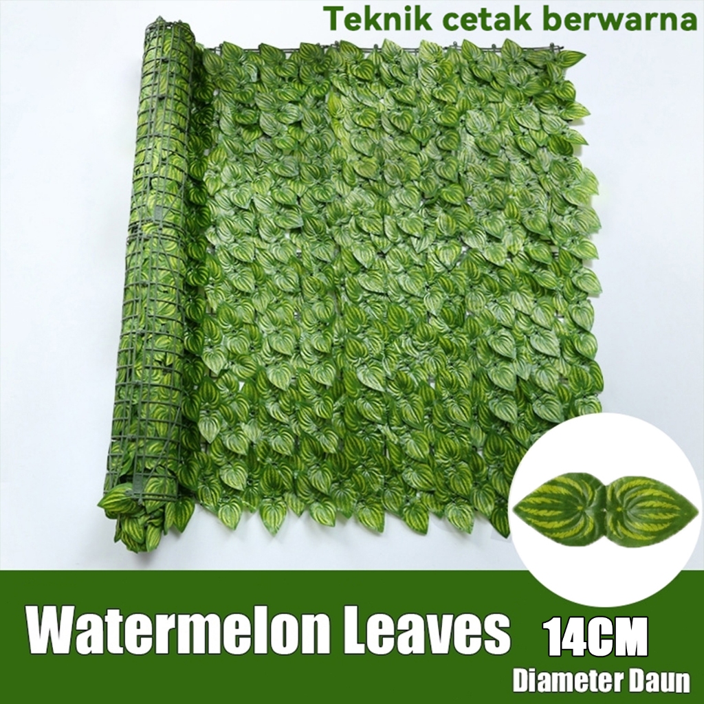 DAUN RAMBAT SINTETIS ROLL PLASTIK 1M X 3M PROSES PENCETAKAN WARNA RUMAH GARDEN WEDDING OUTDOOR