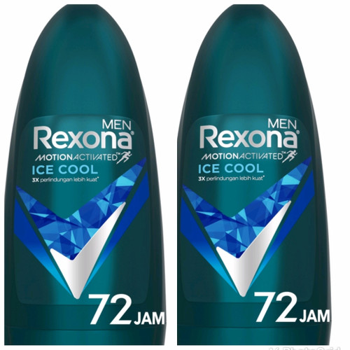 Rexona Men Deodorant Roll On Antiperspirant Ice Cool Deodoran 45Ml - Isi 2 dan isi 1