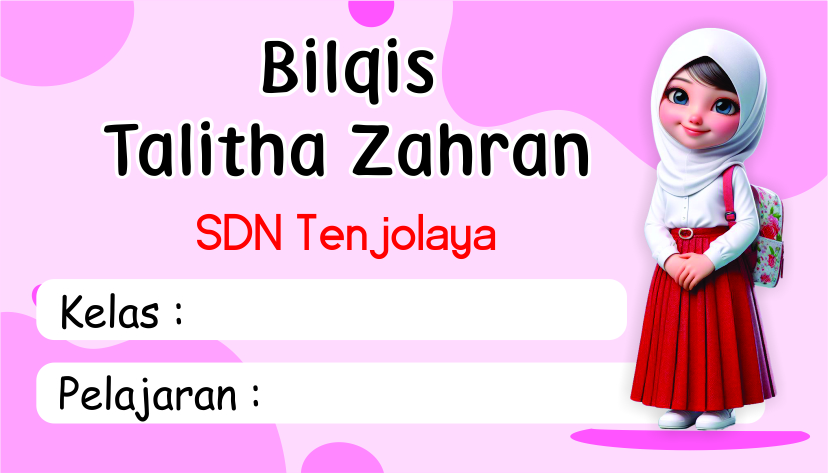 DESAIN TERBARU STIKER LABEL MATA PELAJARAN CUSTOM NAMA ANAK STIKER TINGGAL TEMPEL BUAT BUKU TULIS