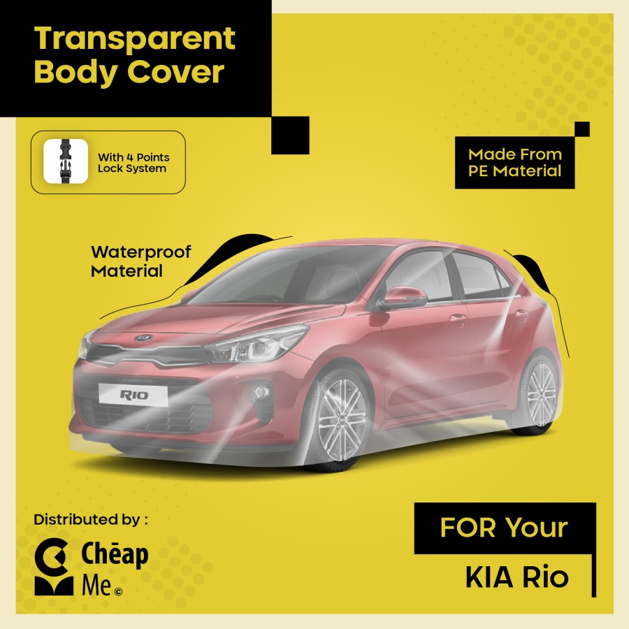 Sarung Mobil KIA RIO Cover Mobil Murah Body Cover Transparant TEBAL Car Cover WATERPROOF Kia Rio