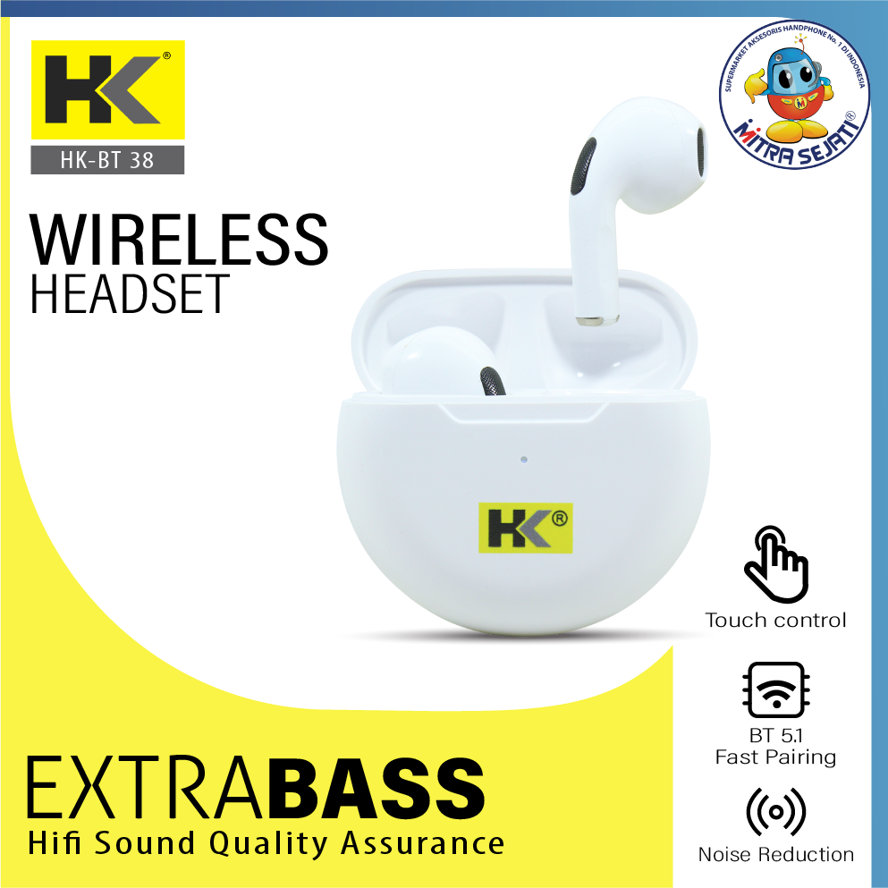 Handsfree Bluetooth HK TWS HK-BT 38 Original-AHFBT38TWSHK