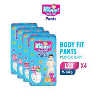 Baby Happy Pants L28 x4 (9-14kg) isi 112 pcs [Karton] - Popok Celana Sekali Pakai