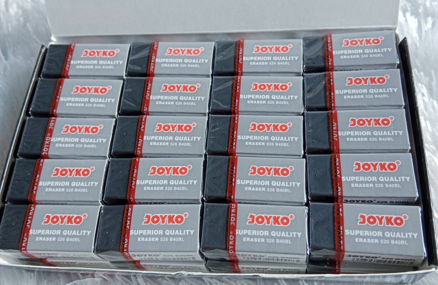 (PROMO) PENGHAPUS JOYKO HITAM-PUTIH 1 PAK ISI 40 PCS DAN 20 PCS