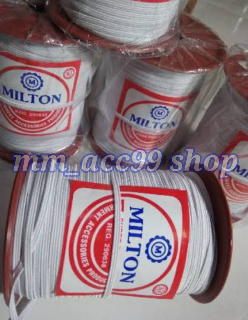 Tali Karet MILTON 1roll Karet Elastis Milton 3mm panjang 80meter
