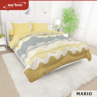 MY LOVE Bed Cover Set King Fitted Ukuran 180x200 Motif Premium Elegan Halus Tebal Adem Katun nya Paling Banyak