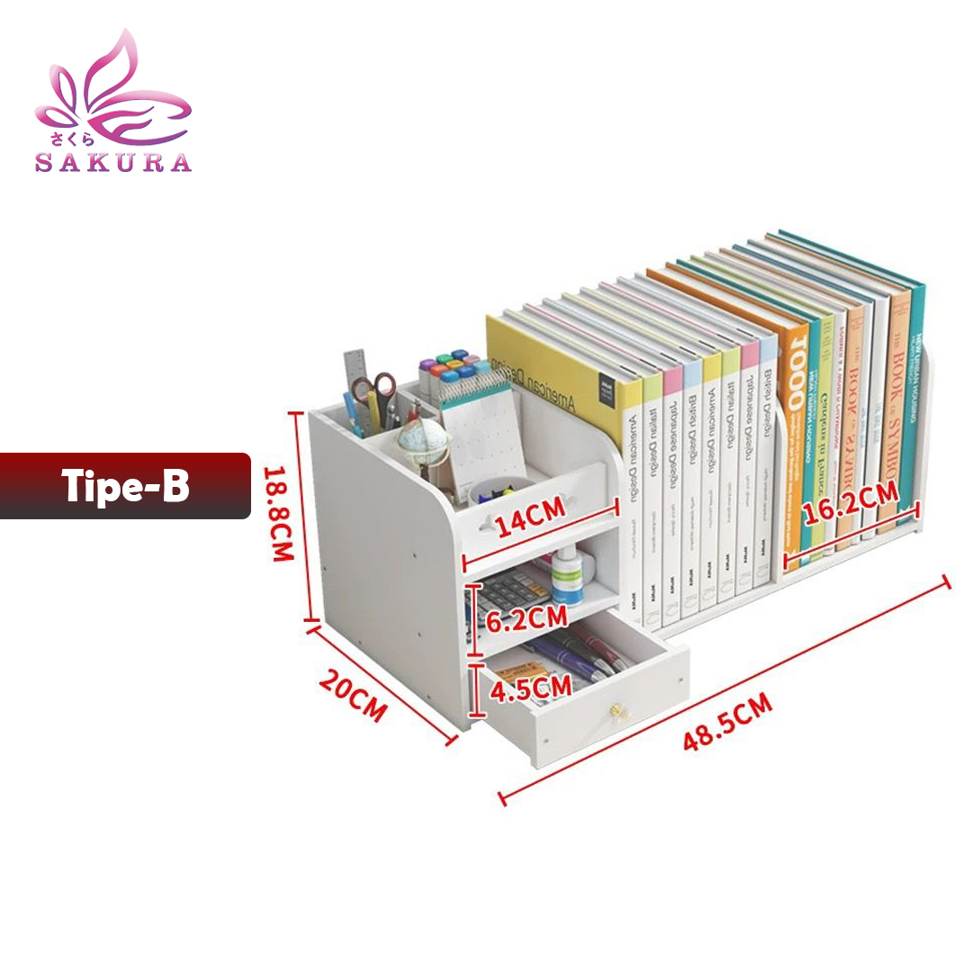 Kotak Penyimpanan Folder Rak Buku Siswa Di Atas Meja - SOSOYOO