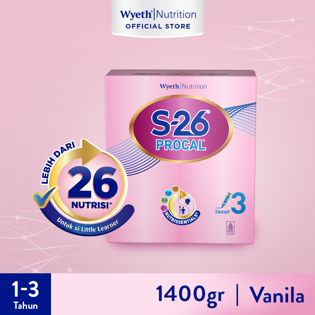 S-26 PROCAL Tahap 3 Vanila Susu Pertumbuhan Anak Usia 1-3 Tahun 1400gr