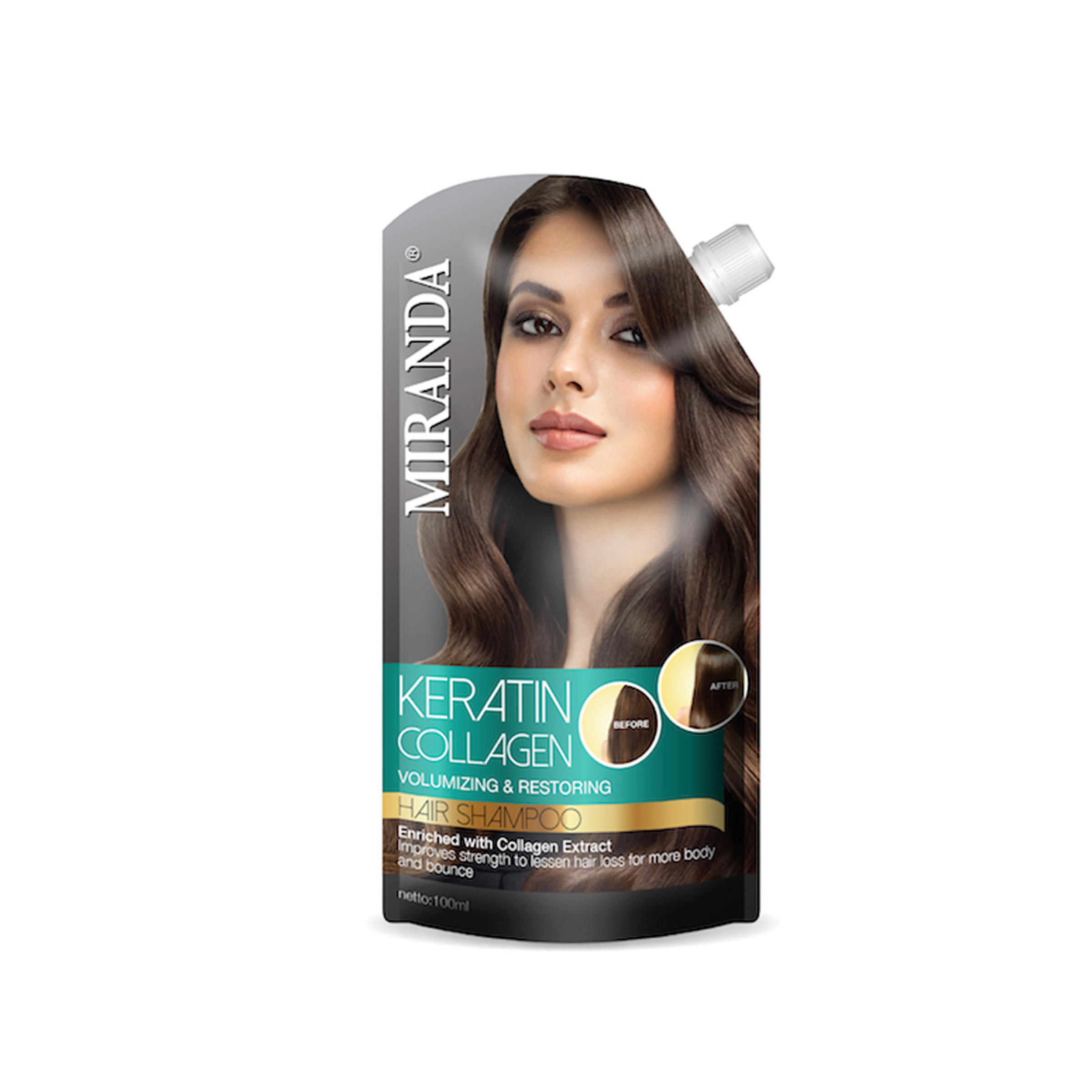 Miranda Keratin Collagen Hair Shampoo 100 ml / Shampoo Colagen