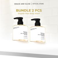 Grace and Glow English Pear and Freesia Anti Acne Body Wash 400 ml - Sabun Mandi Cair untuk Membunuh Jerawat Punggung with AHA BHA PHA + Centella Asiatica【BPOM】