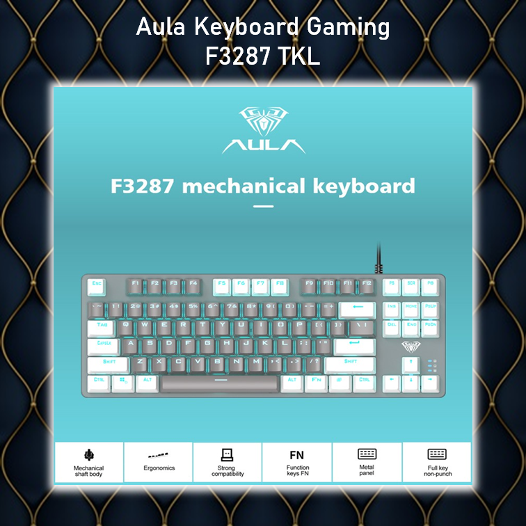 Keyboard Gaming Mechanical AULA F-3287 TKL - K-RGD Blue Switch
