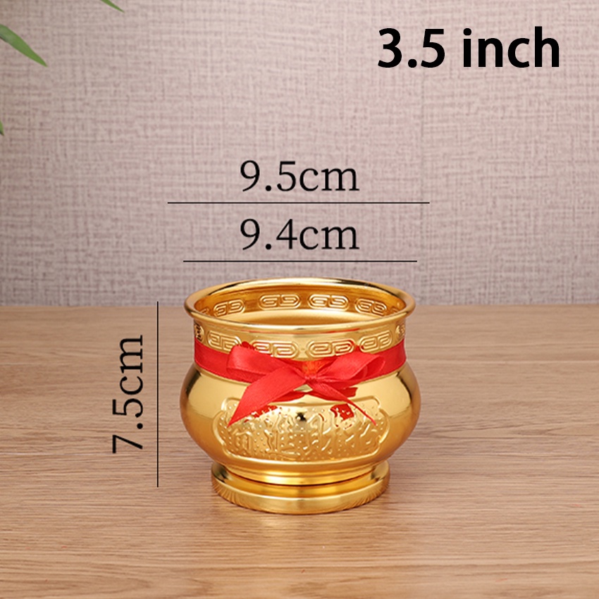 Tempat Dupa Hiolo Kuningan Besi Hio Emas Ukuran 3.5/5Inch