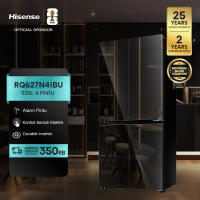 Hisense Kulkas 4 Pintu - RQ627N4IBU - 535L Capacity - Refrigerator - inverter - Black Glass Door