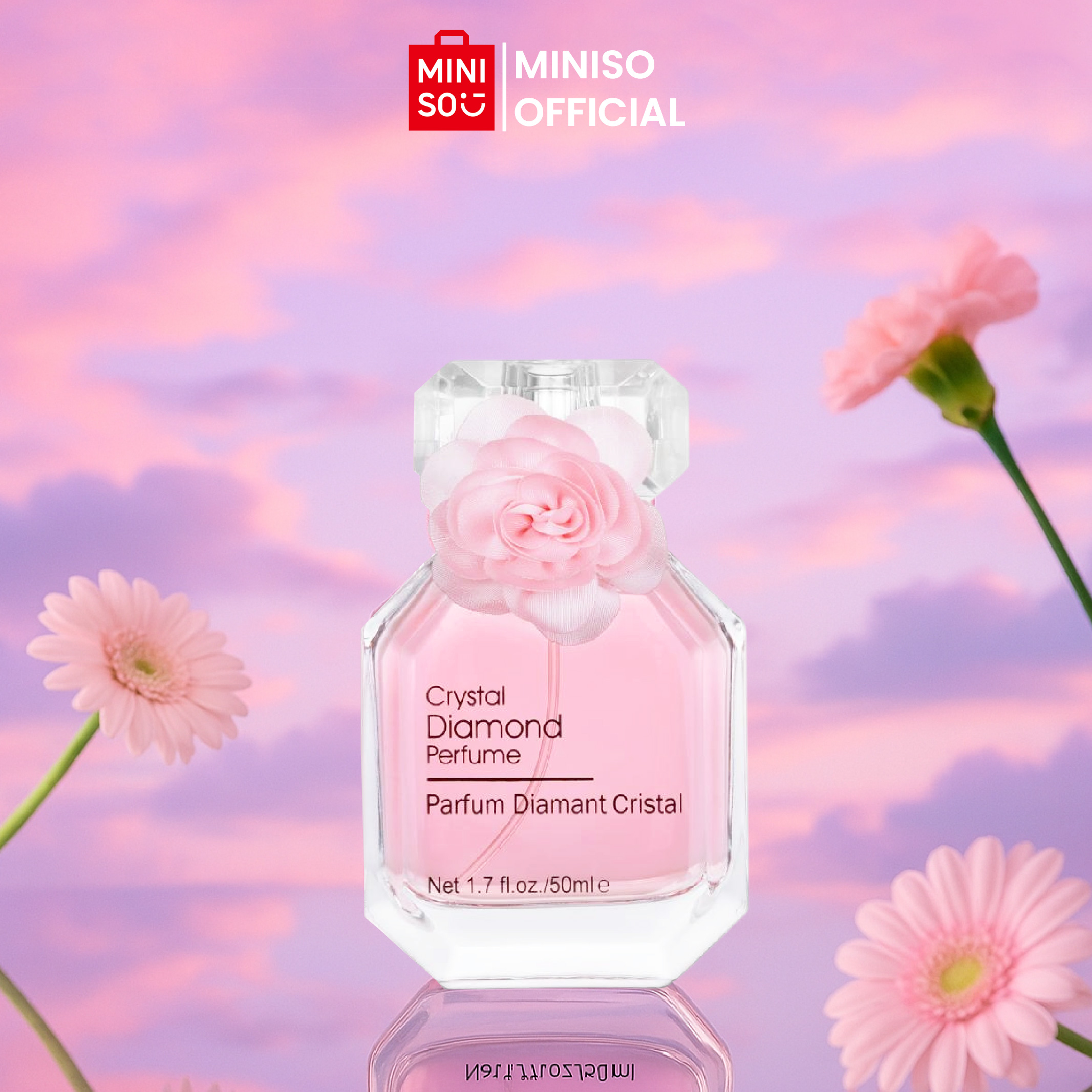 Miniso Official Parfum wanita EDT Crystal Diamond Perfume 50ml minyak wangi wanita parfum tahan lama