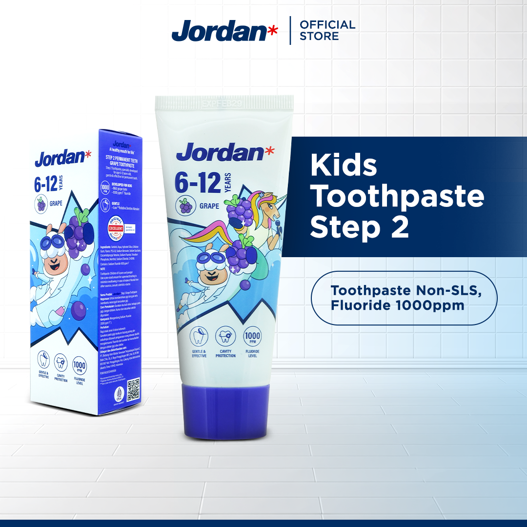 Jordan Oral Care Kids Toothpaste Step 2 - Pasta Gigi Anak