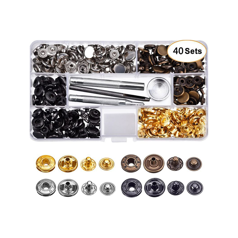 80 Set Kancing Jepret Besi/Kancing Snap Button/Alat Pasang Kancing/Alat Kancing Snap Utk Tas Dompet Pakaian