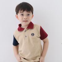 Lily and Clark Kaos Polo anak warna Beige Combine Maroon KK17-Maroon