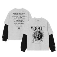 Workout Streetwear Kaos lengan panjang Longsleeve Oversize Dobel ART YOUTH DIMENSION