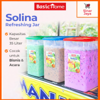 BASIC HOME Solina Wadah / Toples Es Buah + Gayung 35 Liter (Kuat Tebal)