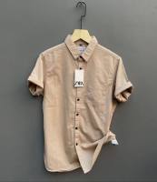 Kemeja Polos Pria ZARA Lengan Pendek / Kemeja Slim Krah Formal Kantor Pria / Kemeja Pria Catton Fashion / Kemeja Full Kancing Pria