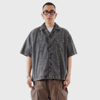 Noforty Project Oversize Short Shirt Denim Lowa Black