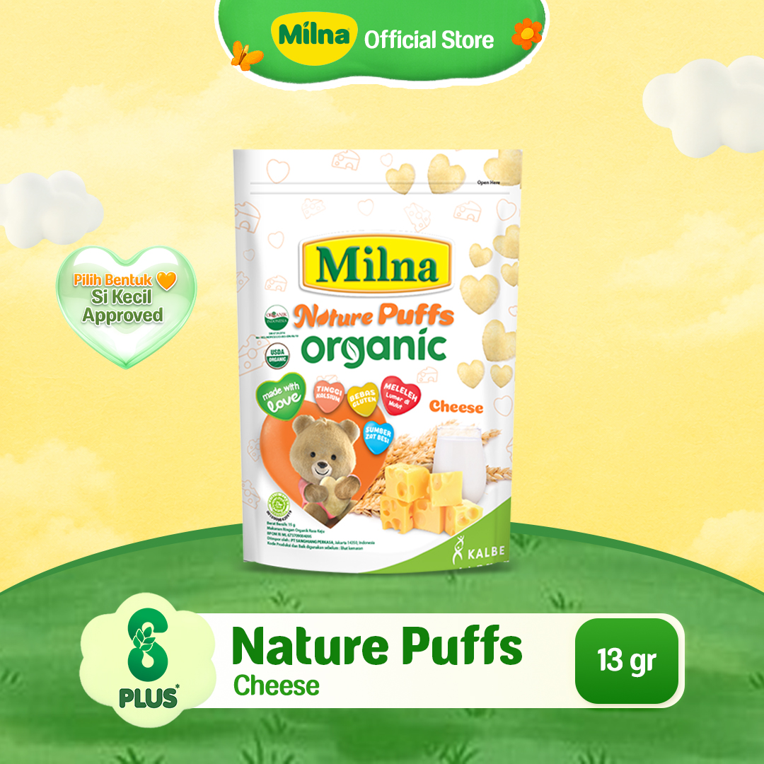 Milna Nature Puff Organic Cheese 15 G