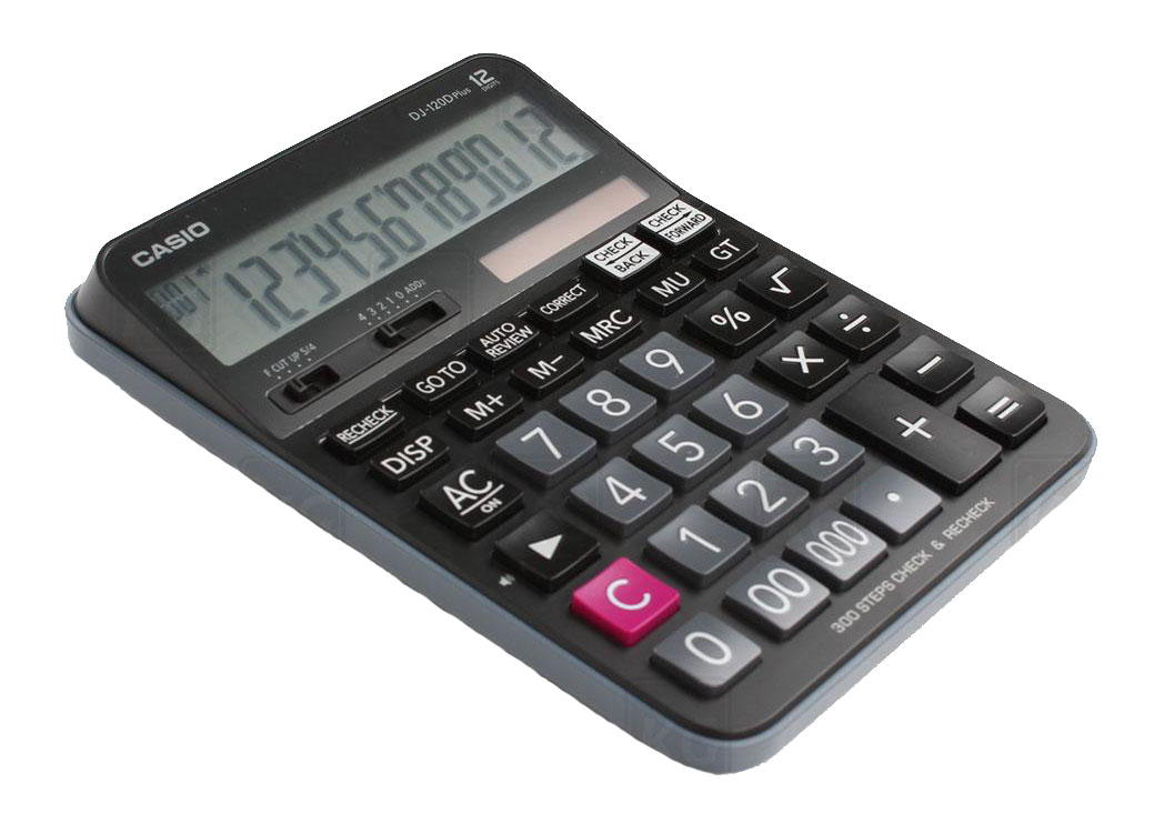 casio kalkulator - calculator dagang - akuntan - 12 digit DJ 120D PLUS - MR