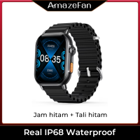 AmazeFan Jam Tangan Smartwatch Pria IP68 Waterproof Tahan Air HD 2.01 inch IPS Bluetooth Sports Jam Tangan Bluetooth Call Jam Smartwatch Wanita Pria Monitor Detak Jantung Tekanan Darah