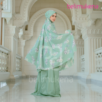 (FREE SAJADAH) - Mukena Mini Parasut Korea Travel Lasercut Motif Monic